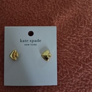 Kate Spade Gold Heart Stud Earrings